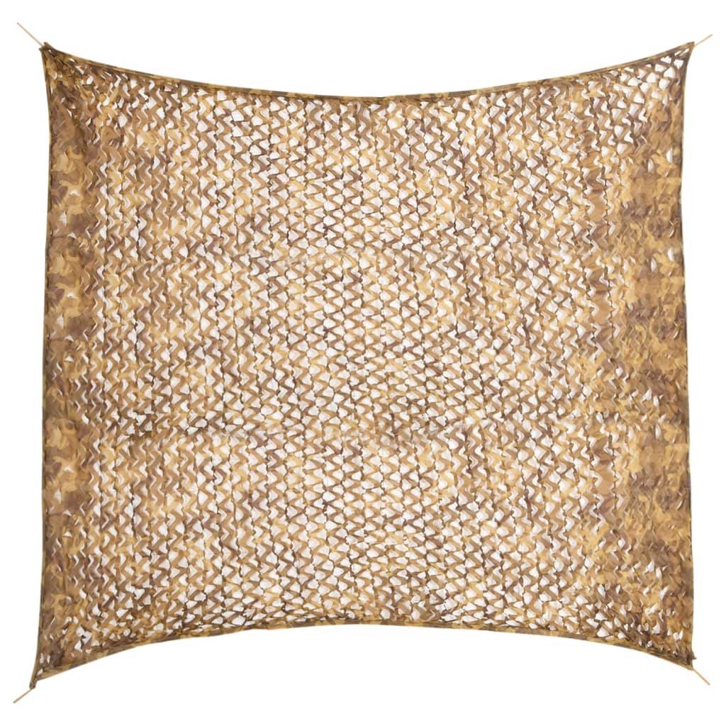 vidaXL Tarnnetz mit Aufbewahrungstasche 316x296 cm Sandfarbe