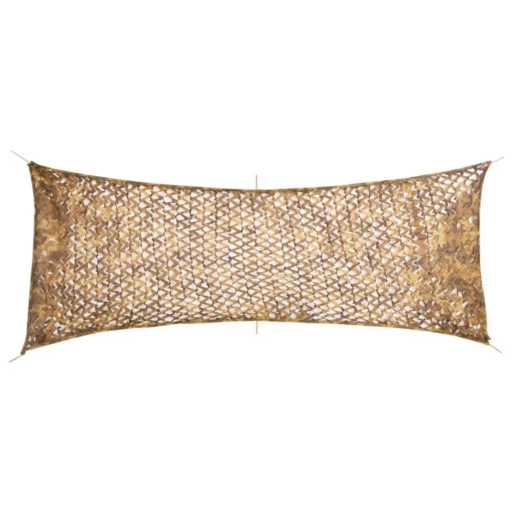 vidaXL Tarnnetz mit Aufbewahrungstasche 412x144 cm Sandfarbe