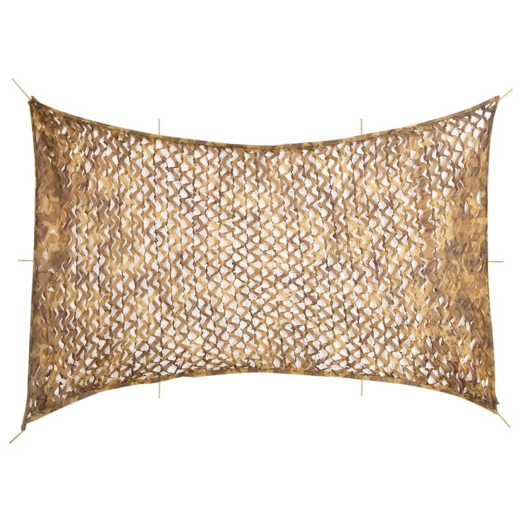 vidaXL Tarnnetz mit Aufbewahrungstasche 724x515 cm Sandfarbe