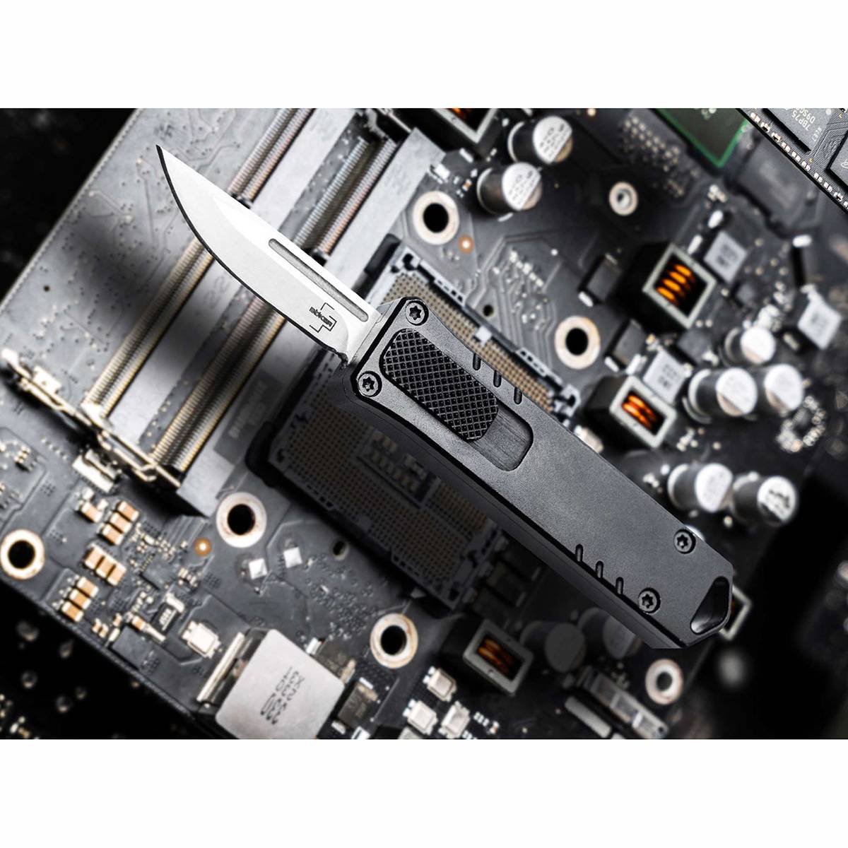 Böker Plus Micro USB OTF Taschenmesser - Schwarz