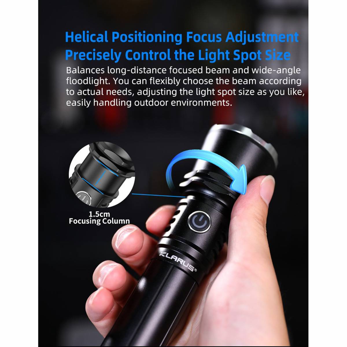 Klarus A3 Zoomlampe 2200 Lumen - Schwarz