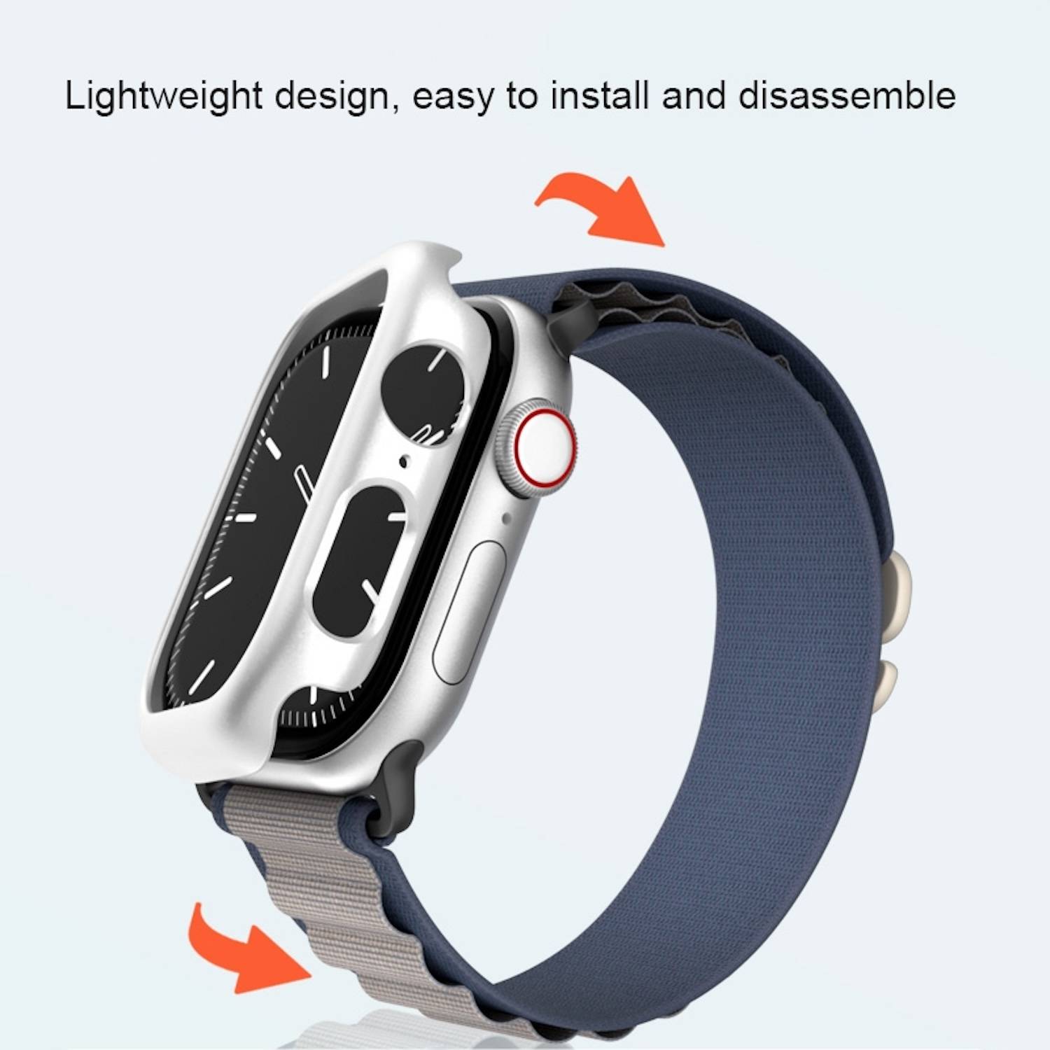 Für Apple Watch Series 10 46mm Kunststoff Schutz Hülle Case Gehäuse Design Dunkelblau