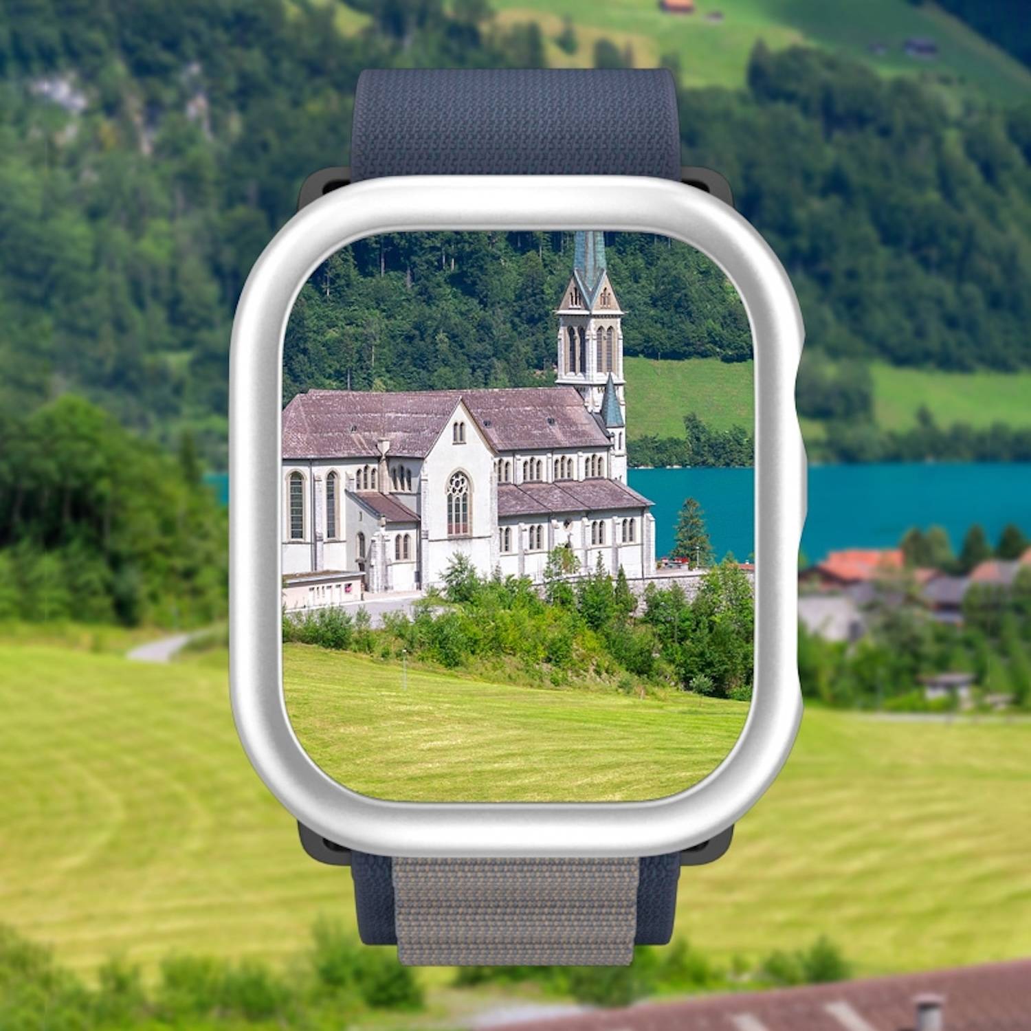 Für Apple Watch Series 10 42mm Kunststoff Schutz Hülle Case Gehäuse Design Dunkelgrün