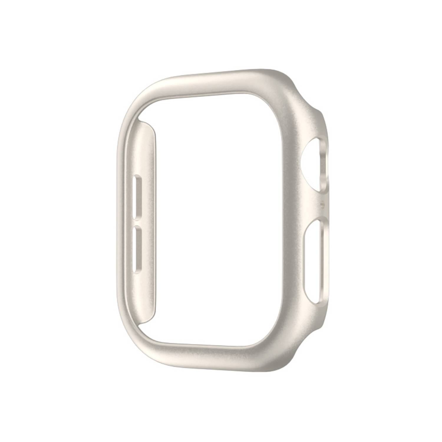 Für Apple Watch Series 10 46mm Kunststoff Schutz Hülle Case Gehäuse Design Beige