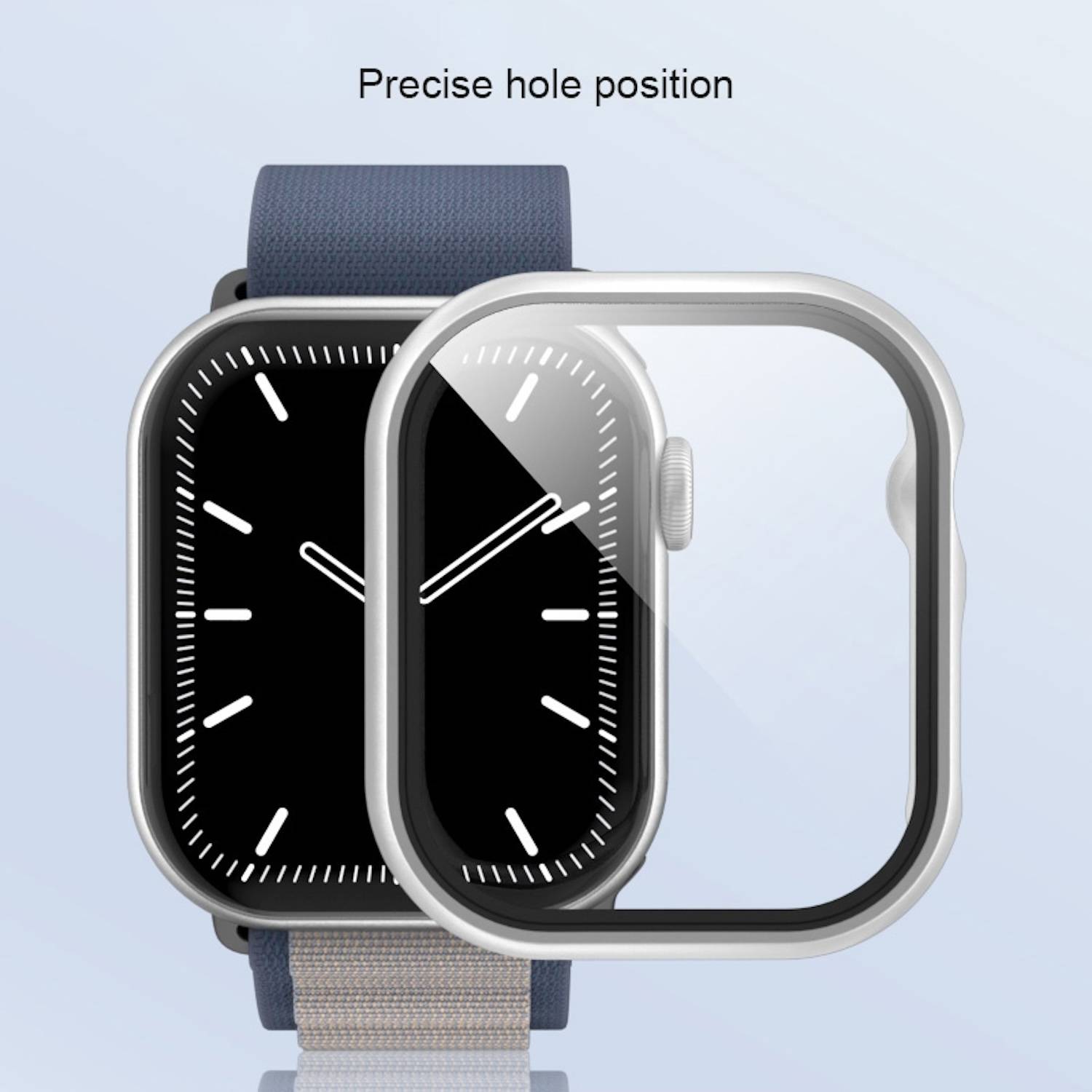 Für Apple Watch Series 10 42mm Kunststoff PC Smart Watch Hülle + Schutz Hart Glas Orange