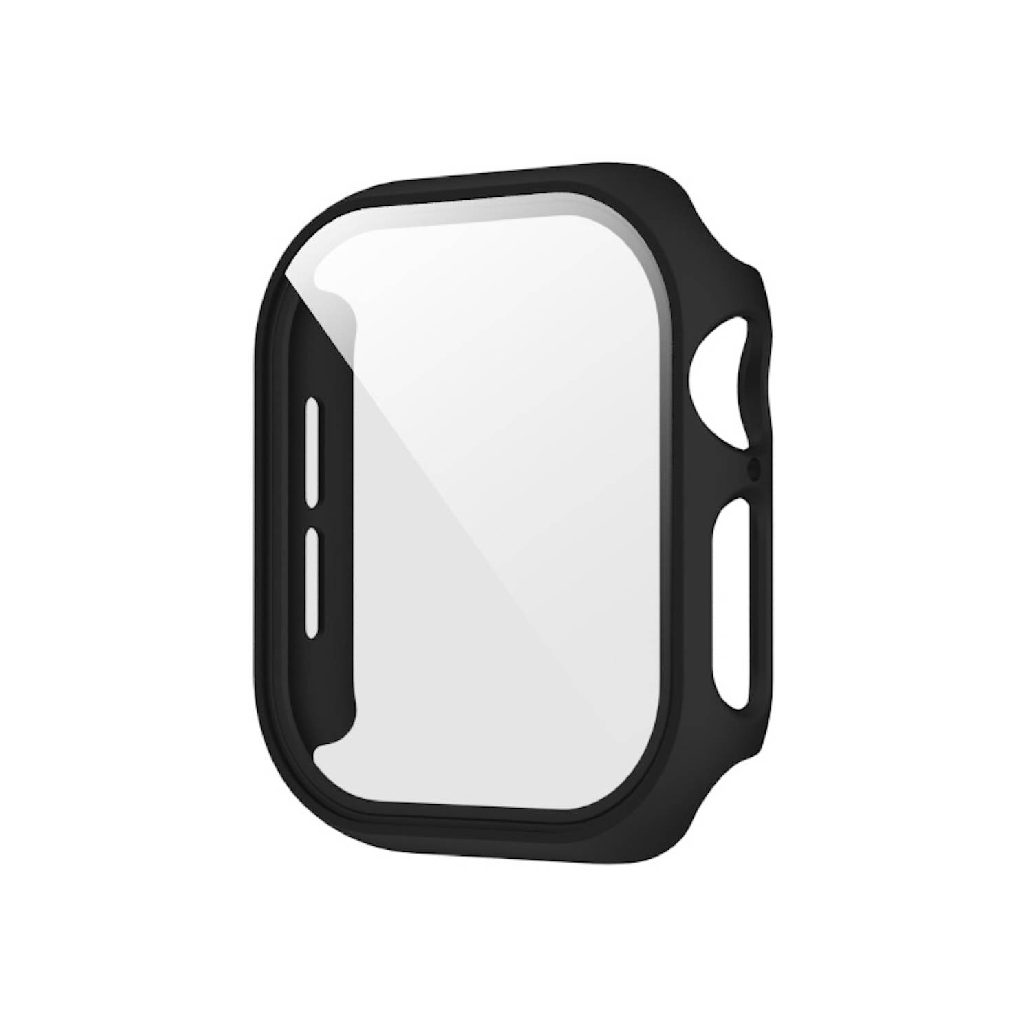 Für Apple Watch Series 11 / 10 42mm Kunststoff PC Smart Watch Hülle + Schutz Hart Glas Schwarz