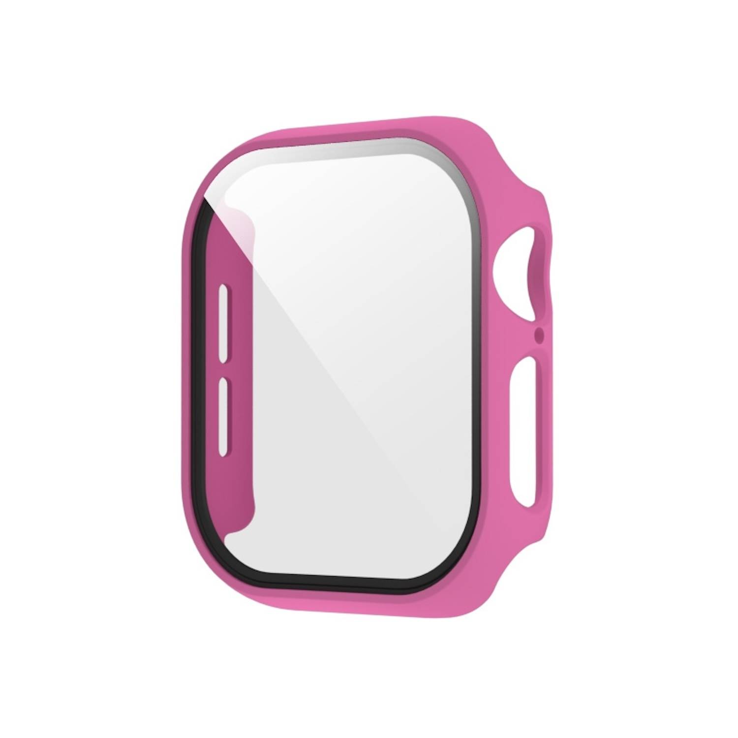 Für Apple Watch Series 10 42mm Kunststoff PC Smart Watch Hülle + Schutz Hart Glas Pink