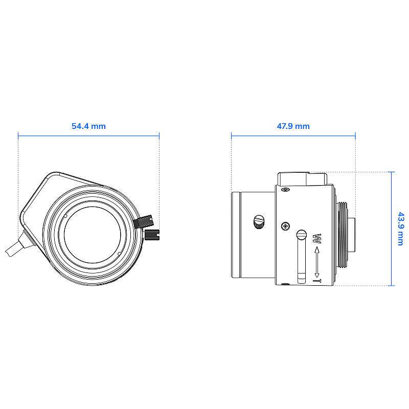 VIVOTEK AL-24F Objektiv, P-Iris, 4.4-10mm, F1.3, Objektiv, Zubehörartikel | Brennweite: 4,4 - 10 mm | Anwendung: Videoü