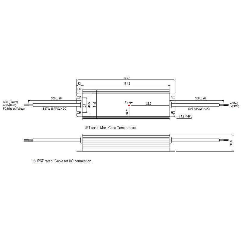 VIVOTEK HLG-80H-54 Netzteil, 54VDC, 80W, Universeller AC-Eingang / Vollbereich (bis zu 305 VAC) | Integrierte aktive PF
