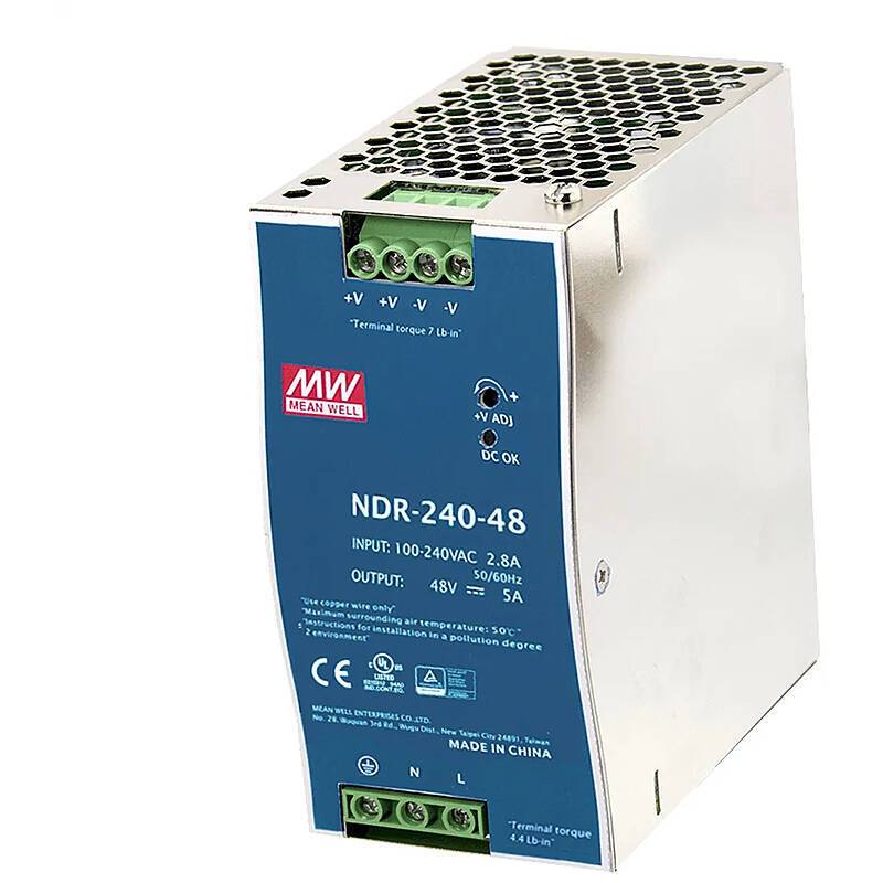 VIVOTEK NDR-240-48 DIN-Rail Netzteil, 48VDC, 240W, Netzteil, Zubehörartikel | Schutz gegen Kurzschluss, Überlast und Üb
