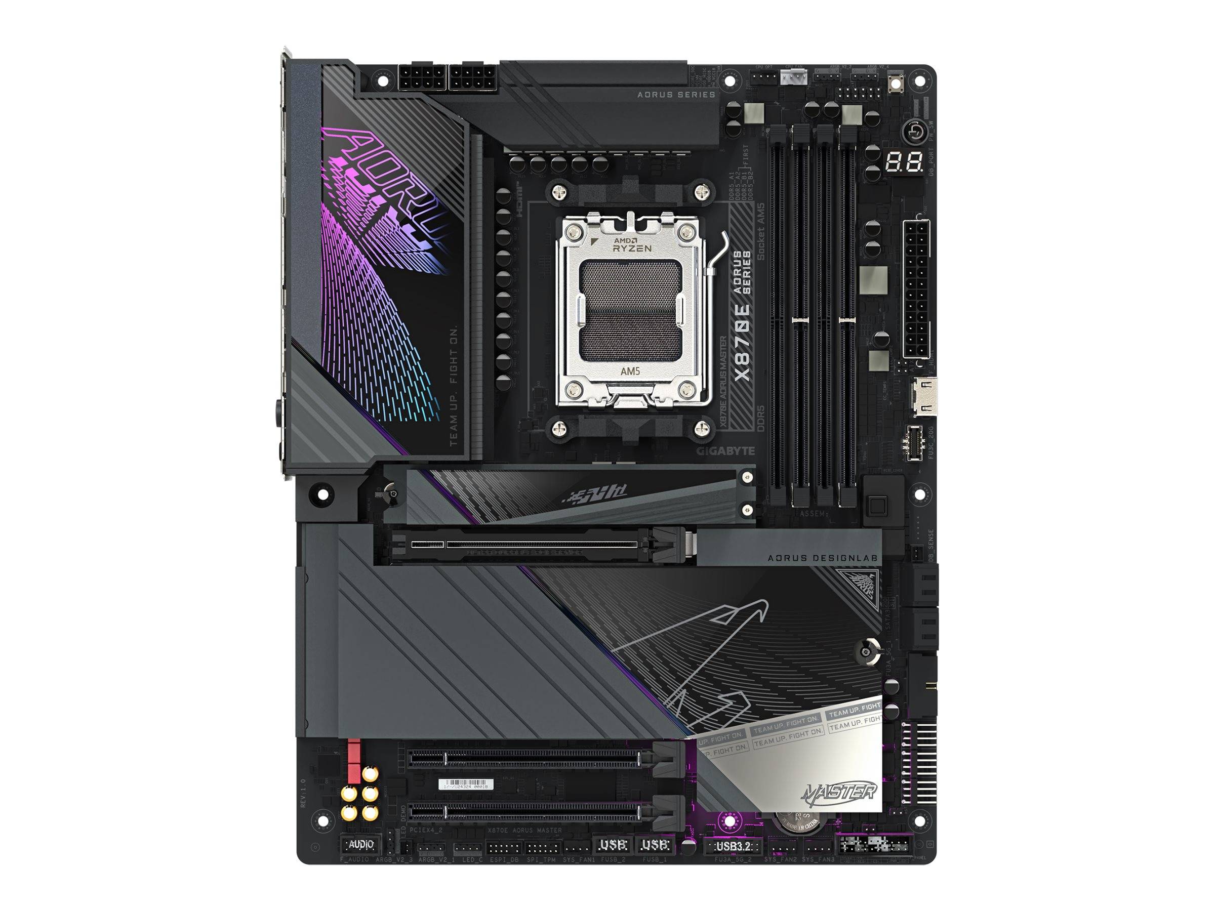 Gigabyte AORUS X870E MASTER - Motherboard - ATX - Socket AM5 - AMD X870E Chipsatz - USB-C 3.2 Gen 2x2, USB4, USB 3.2 Gen 1, USB 3.2 Gen 2 -