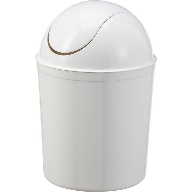 plast team Schwingdeckel-Abfalleimer, 5 Liter, weiß
