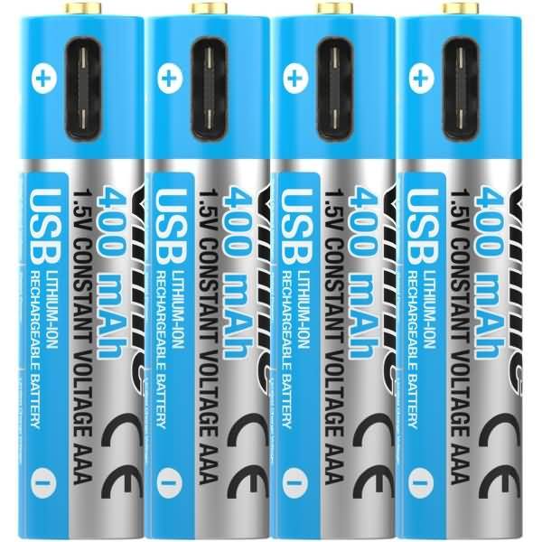 Vinnic Rechargeable Akku AAA USB Type-C, 4pcs