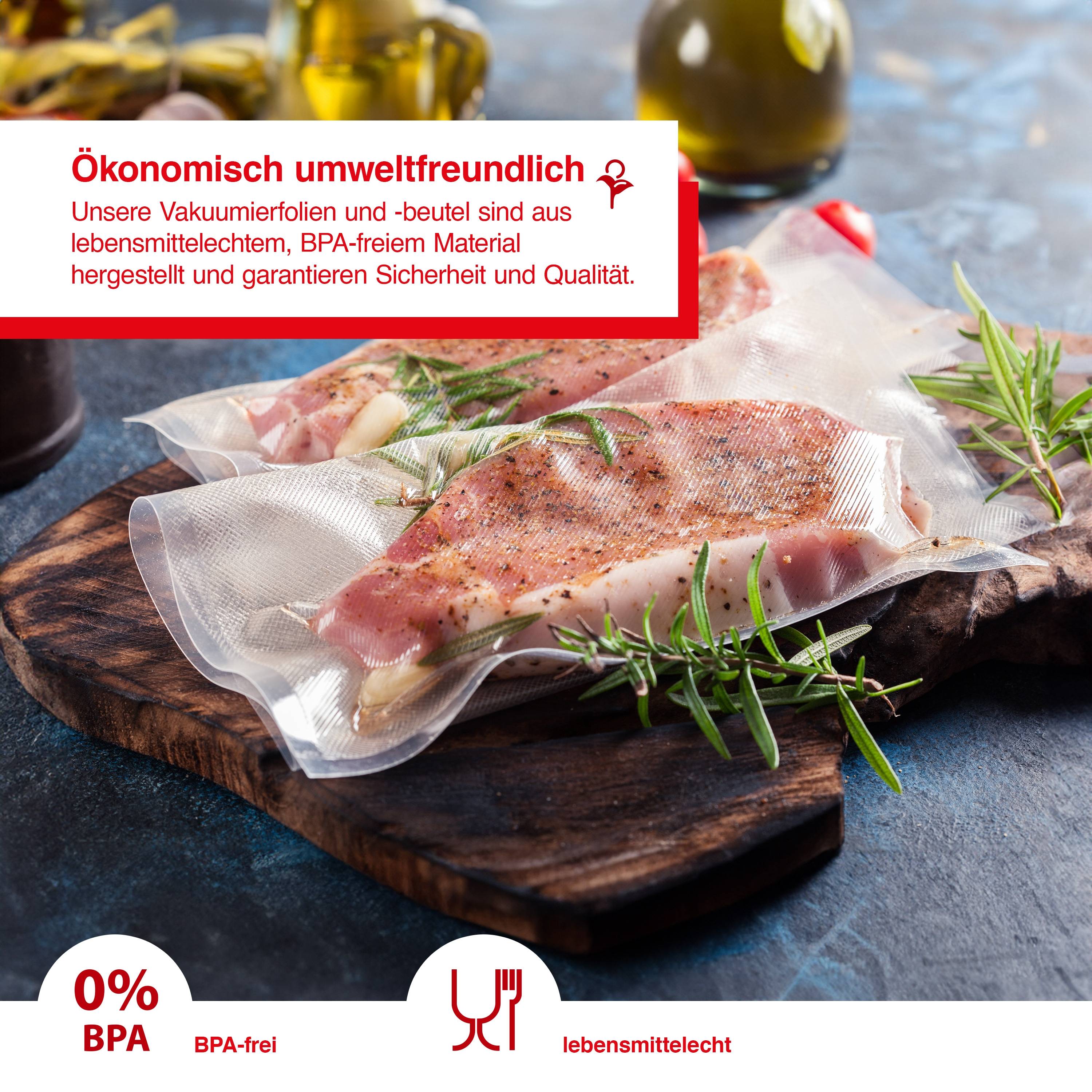 Solis Vakuumierbeutel 50 Stück, 20 x 30 cm, BPA-frei, Dicke 110 µm