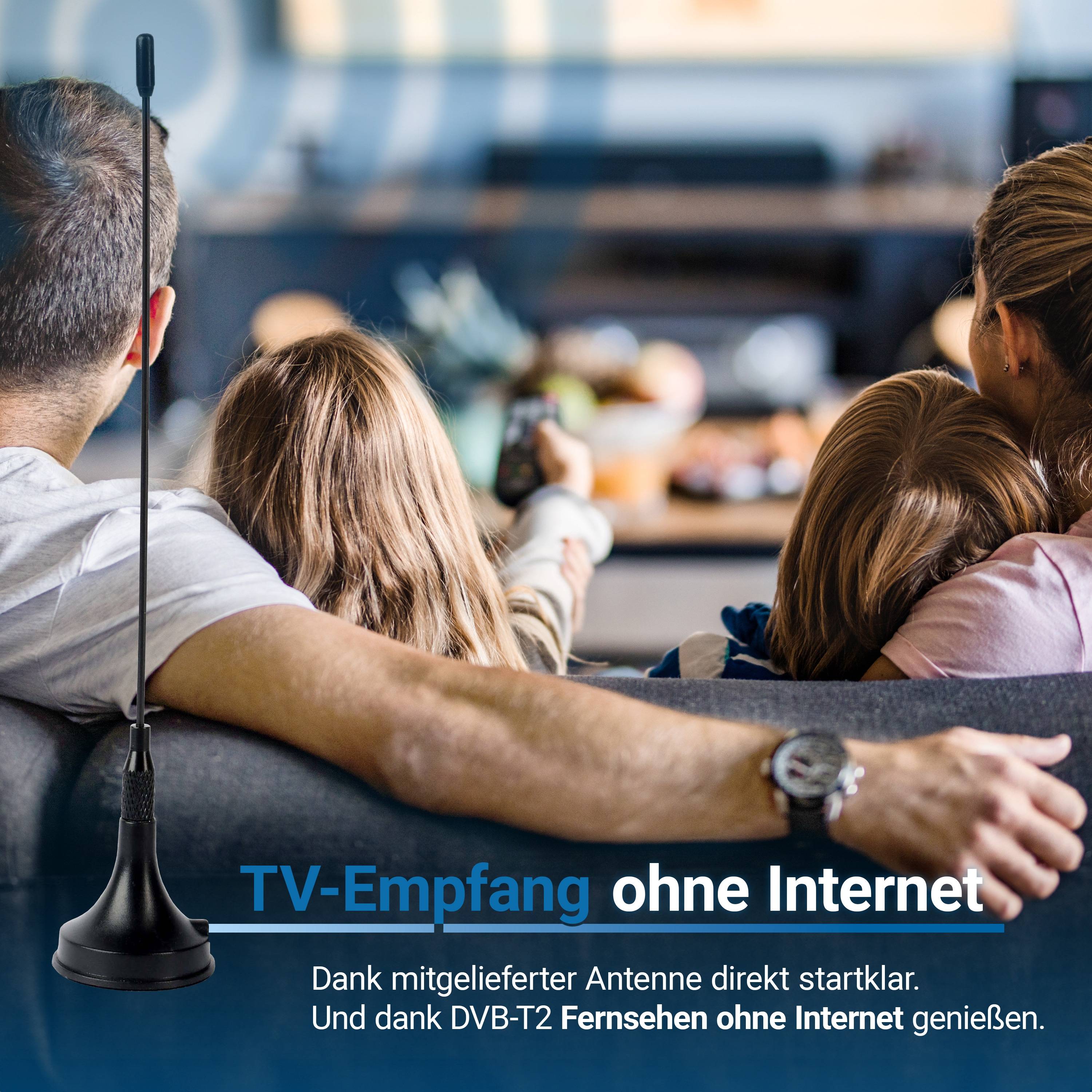 Comag SL65T DVB-T2 Bundel, Freenet TV, PVR Funktion, HDMI Kabel, passive Antenne