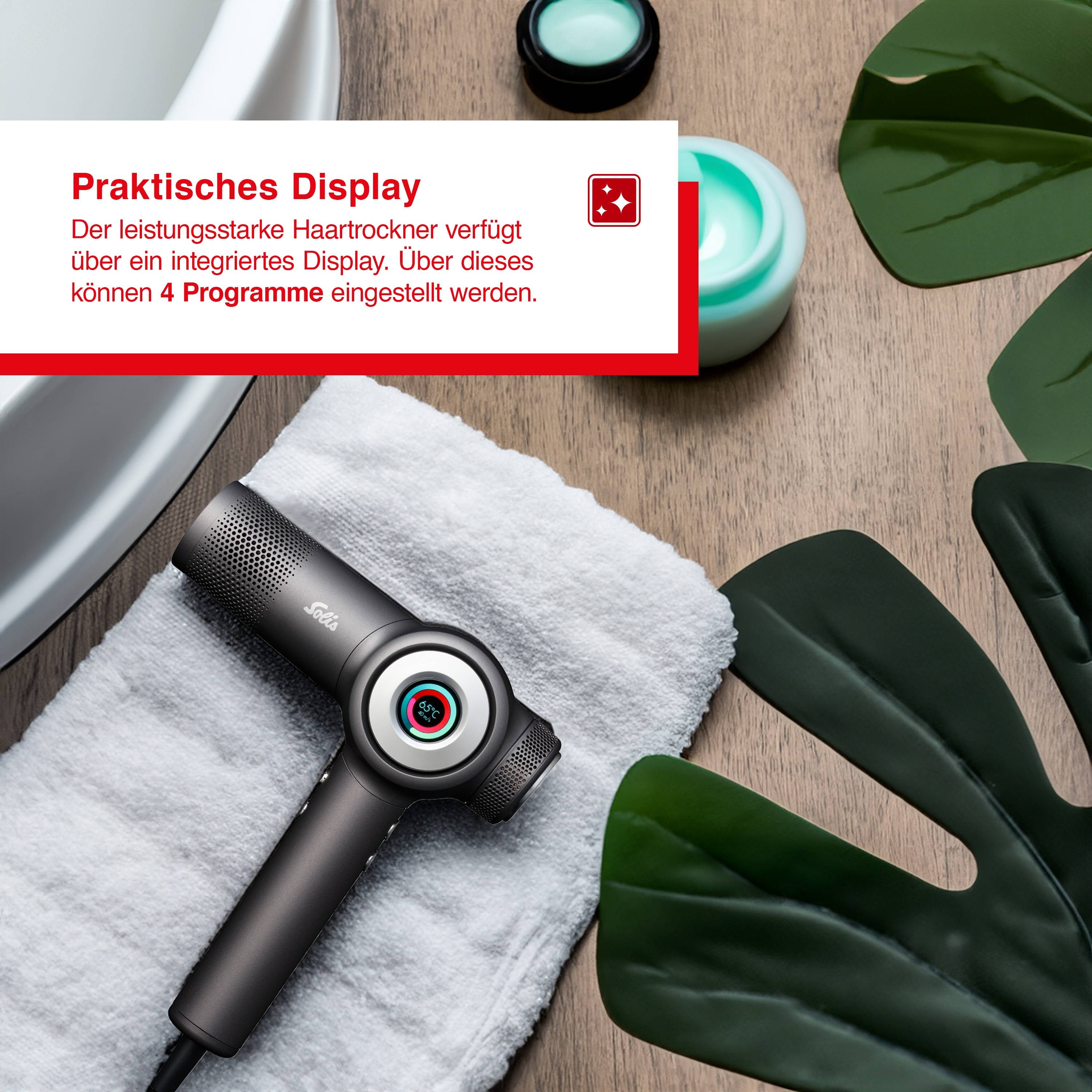 Solis Haartrockner Airvolution, Ionen, 4 Programme, hohe Trockenleistung