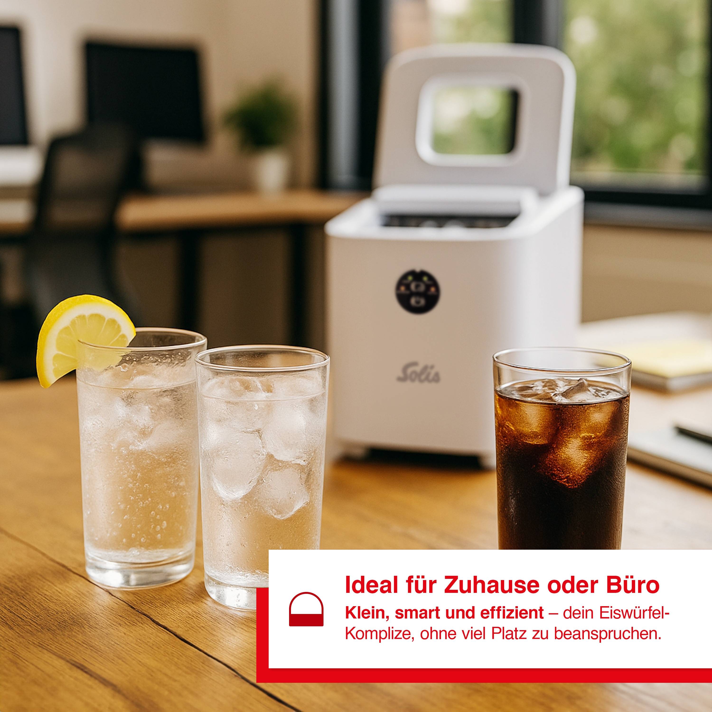 Solis Eiswürfelmaschine, Ice Cube Express, 1L Volumen, 8 Eiswürfel in 10 Minuten