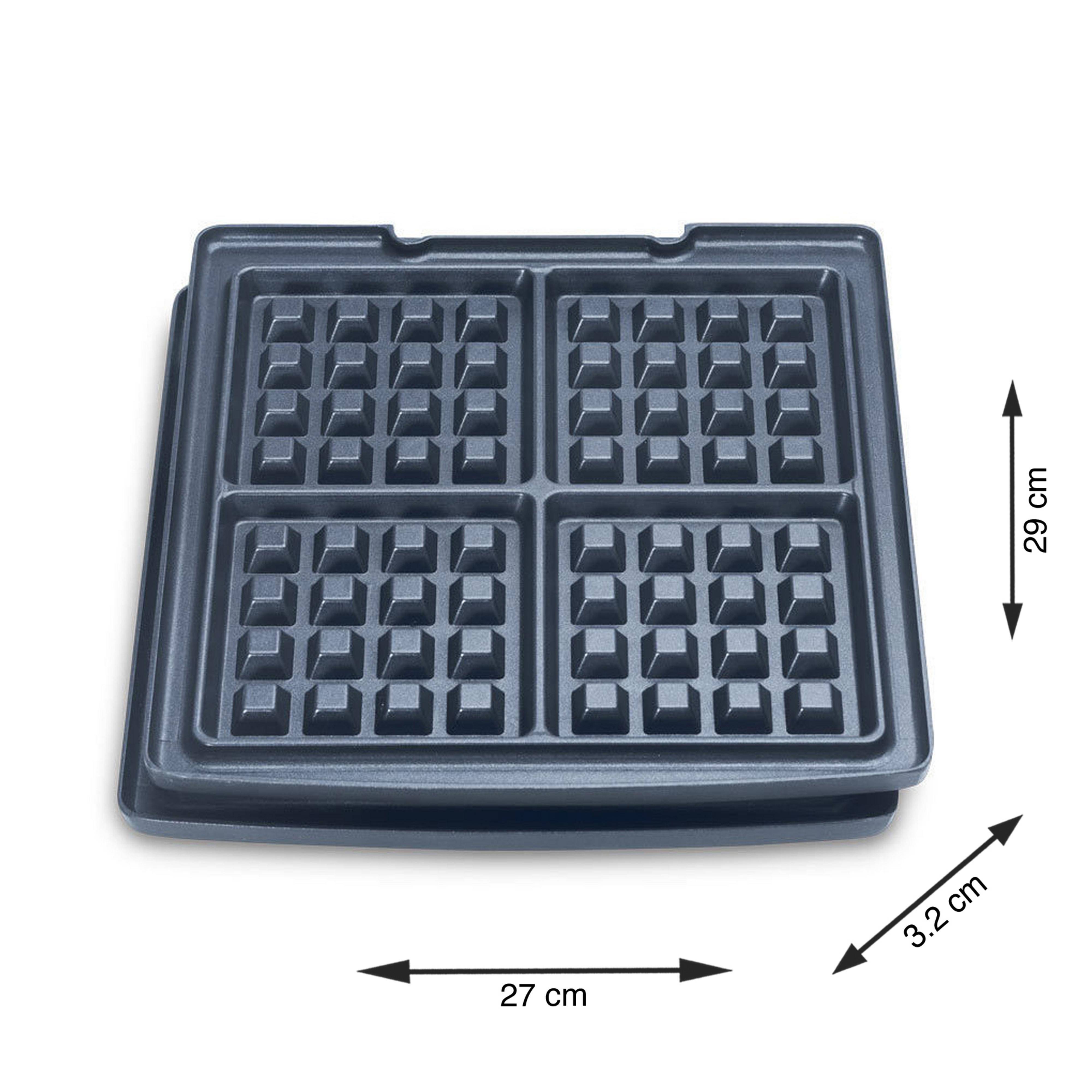 Solis Waffelplatte, Waffel Aufsatz für Solis Grill & More 7952, 2 Aufsätze