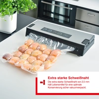 Solis Vakuumiergerät mit Vakuumschlauch, Set inkl. 60 Beutel & 2 Rollen Solis Vakuumiergerät mit Vakuumschlauch, Set inkl. 60 Beutel & 2 Rollen