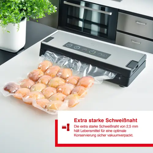 Solis Vakuumiergerät mit Vakuumschlauch, Set inkl. 60 Beutel & 2 Rollen Solis Vakuumiergerät mit Vakuumschlauch, Set inkl. 60 Beutel & 2 Rollen