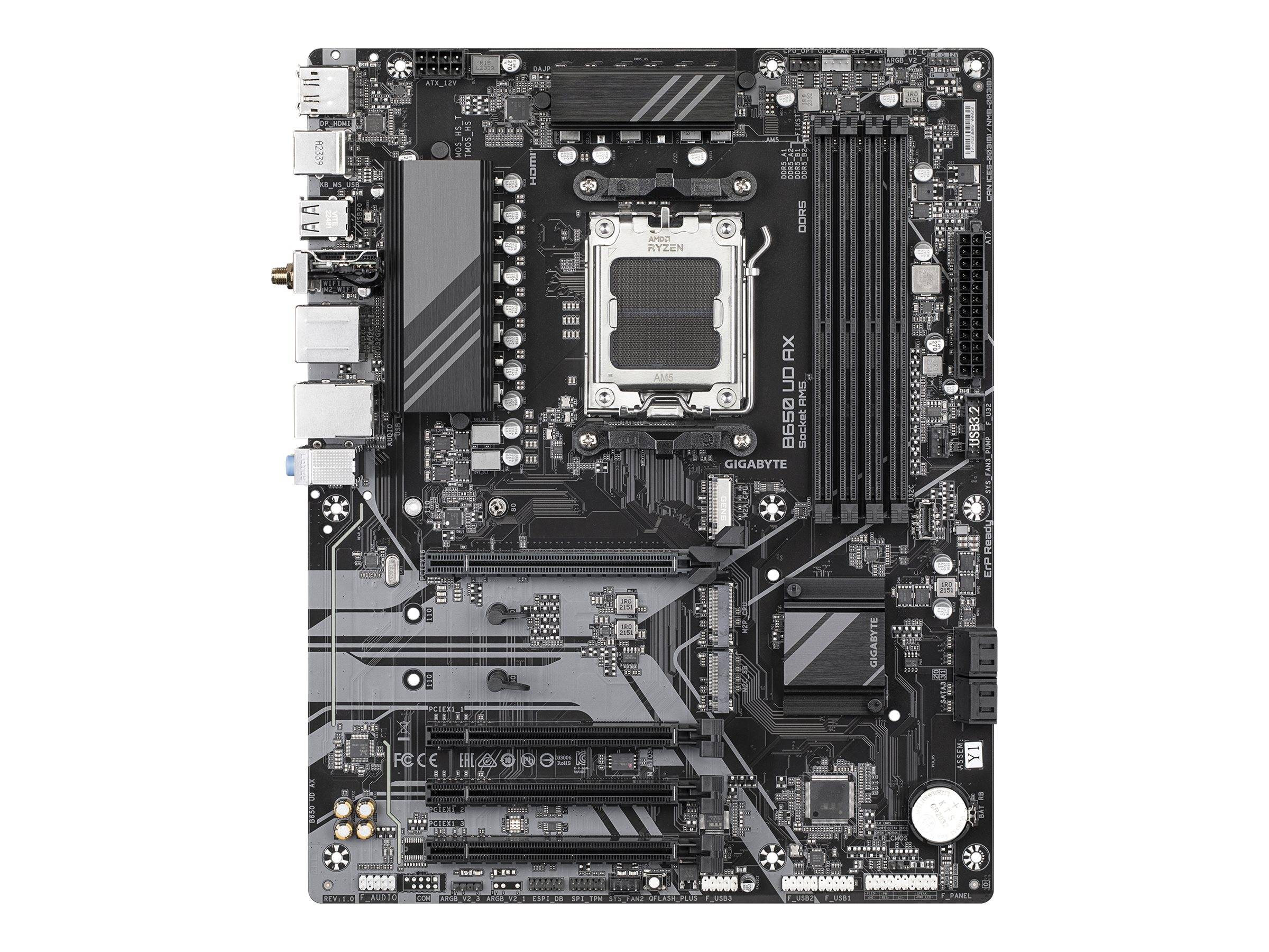Gigabyte B650 UD AX - 1.0 - Motherboard - ATX - Socket AM5 - AMD B650 Chipsatz - USB-C 3.2 Gen 1, USB 3.2 Gen 2, USB 3.2
