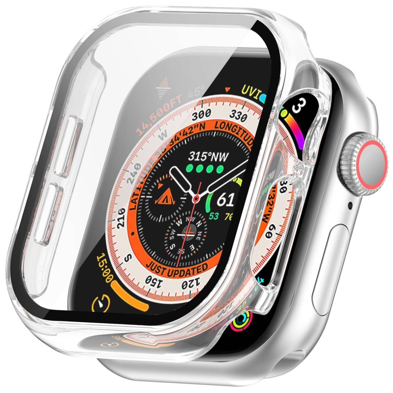 Für Apple Watch Series 11 / 10 42mm Kunststoff PC Smart Watch Hülle + Schutz Hart Glas Transparent
