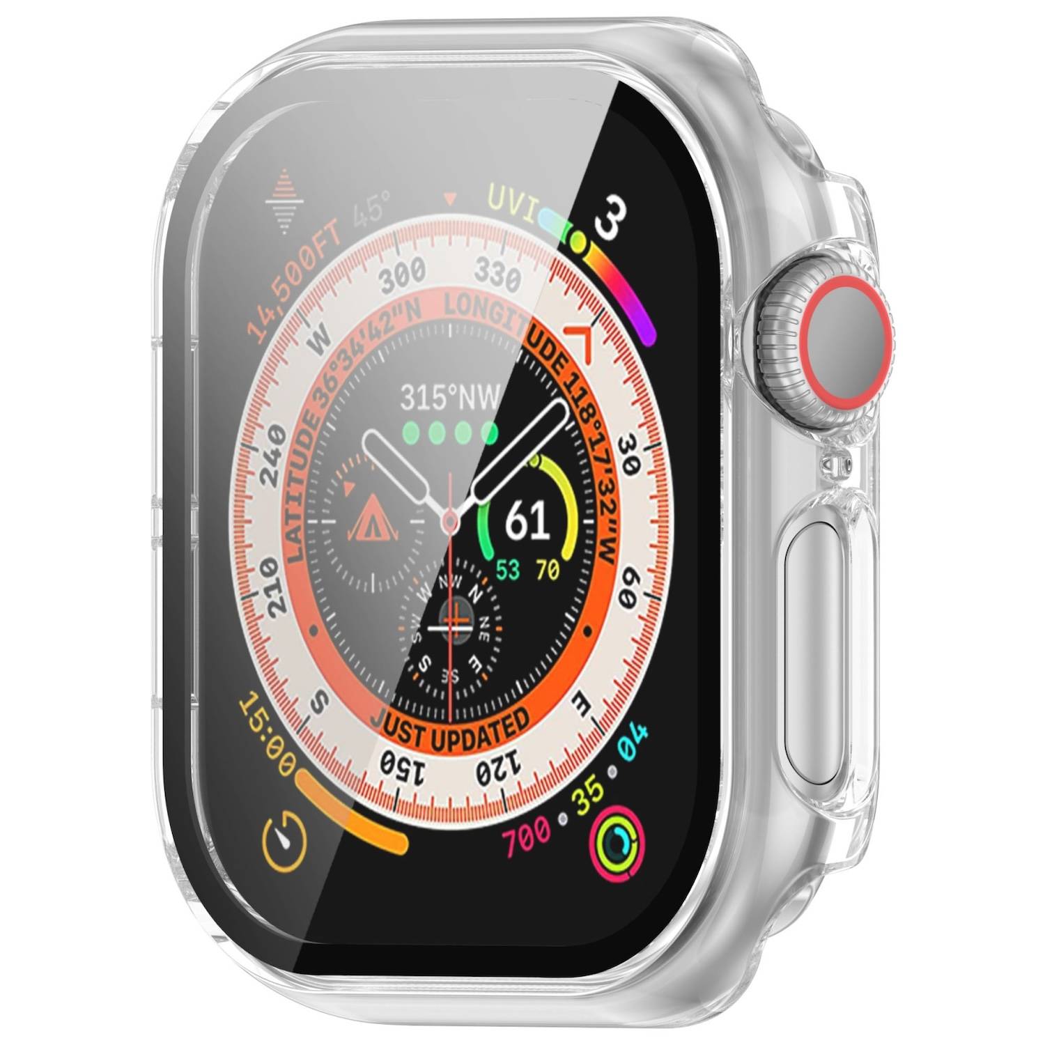 Für Apple Watch Series 11 / 10 42mm Kunststoff PC Smart Watch Hülle + Schutz Hart Glas Transparent