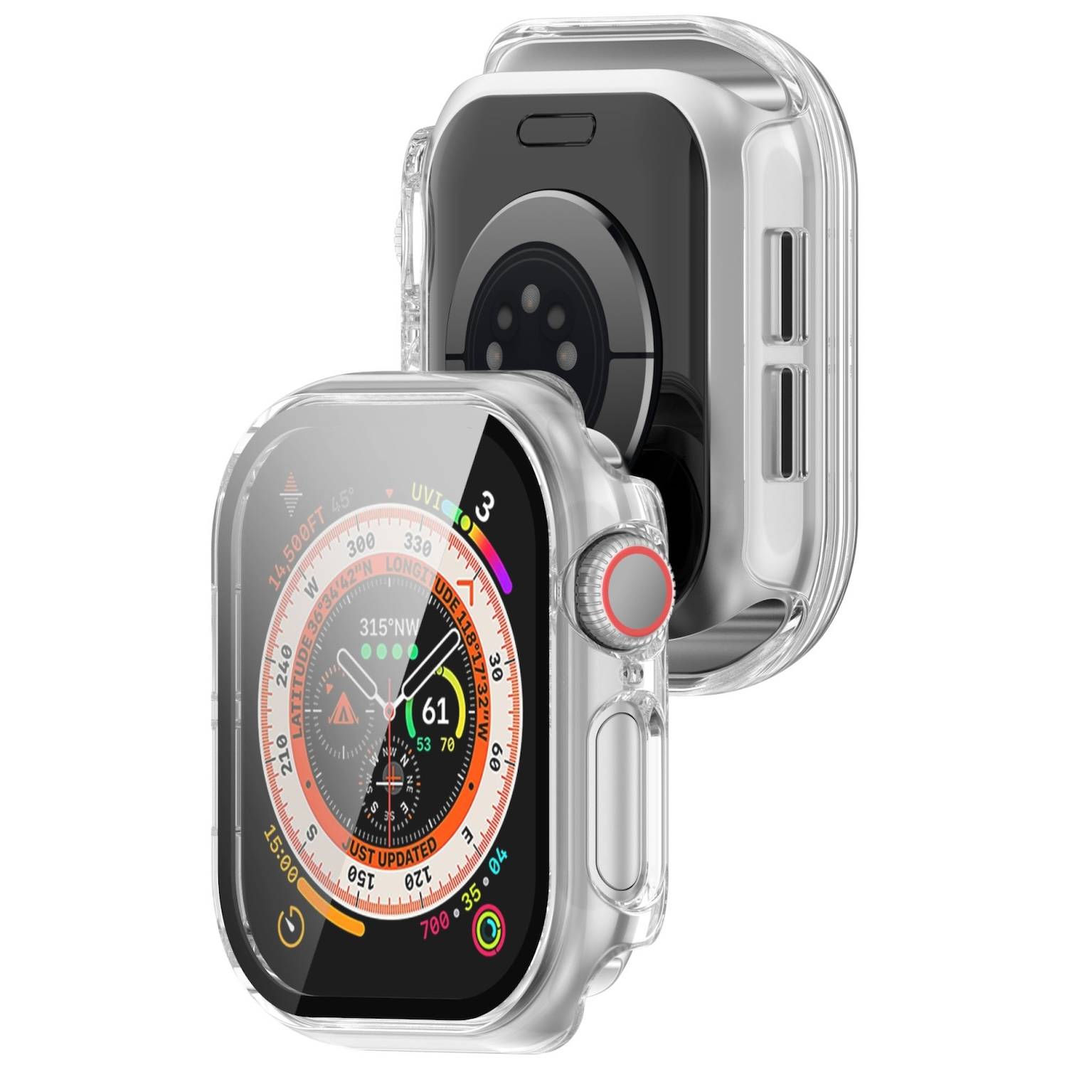 Für Apple Watch Series 11 / 10 42mm Kunststoff PC Smart Watch Hülle + Schutz Hart Glas Transparent