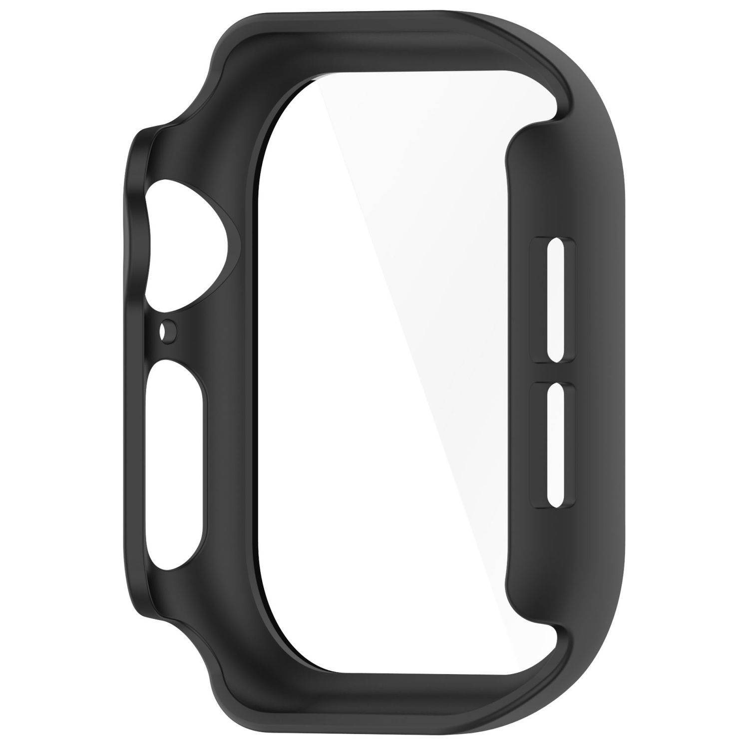 Für Apple Watch Series 10 46mm Kunststoff Hülle + H9 Hart Glas Schwarz
