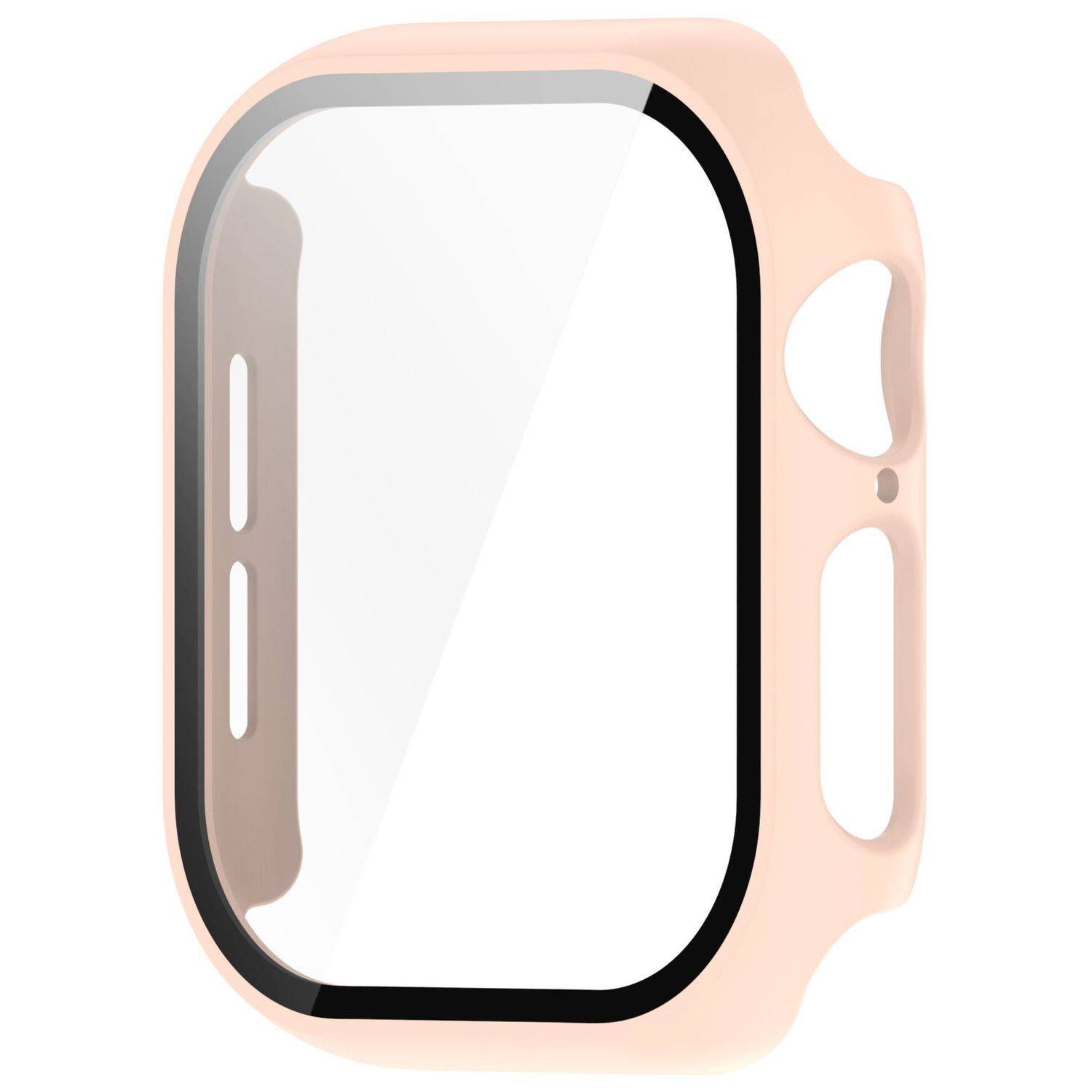 Für Apple Watch Series 10 42mm Kunststoff PC Smart Watch Hülle + Schutz Hart Glas Rosa