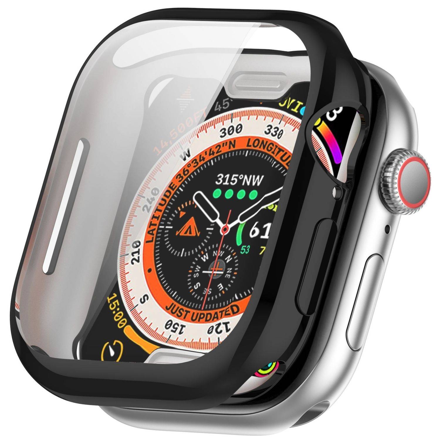Für Apple Watch Series 10 46mm Full Cover Soft TPU All Inclusive Smart Case Schutz Hülle Schwarz