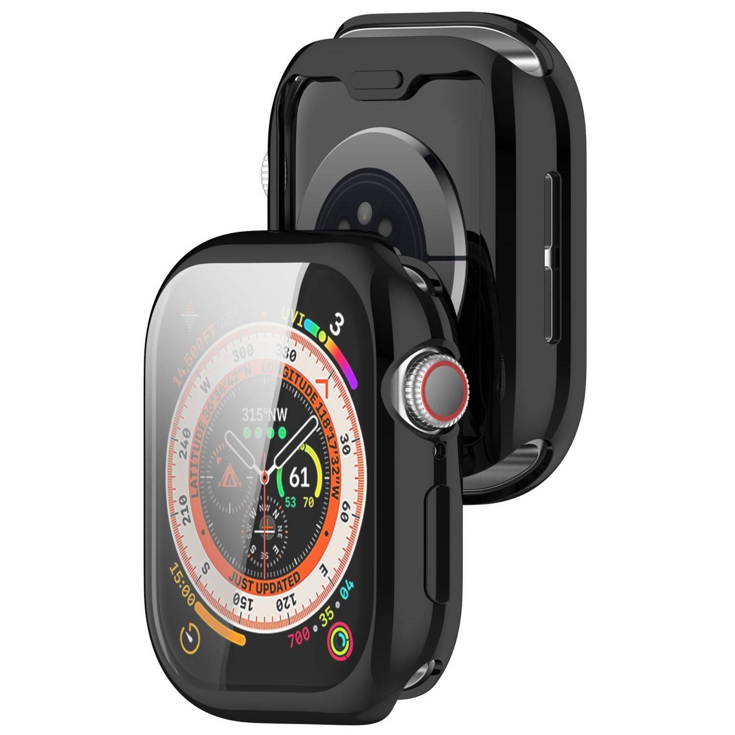 Für Apple Watch Series 10 46mm Full Cover Soft TPU All Inclusive Smart Case Schutz Hülle Schwarz