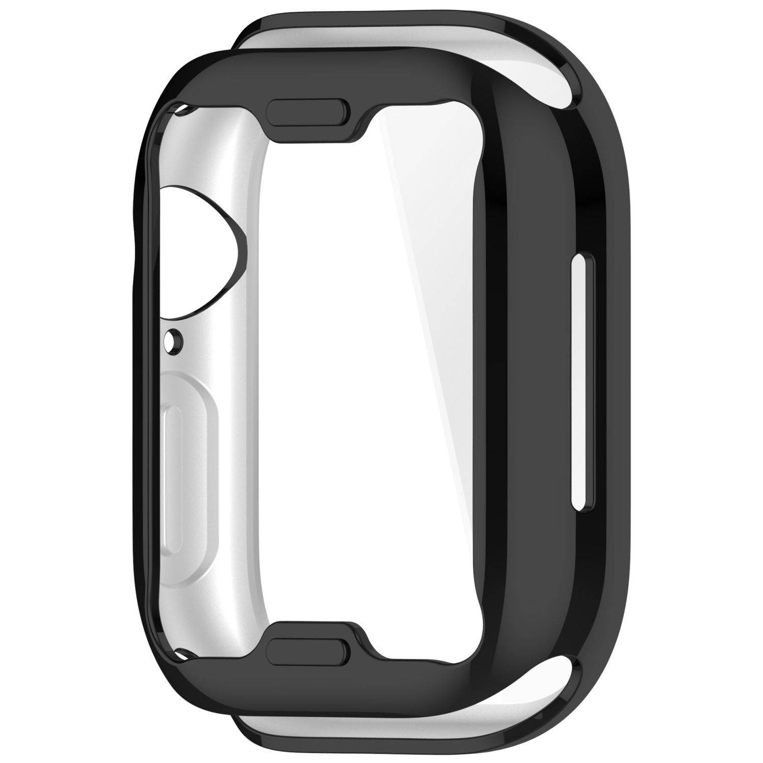 Für Apple Watch Series 10 46mm Full Cover Soft TPU All Inclusive Smart Case Schutz Hülle Schwarz