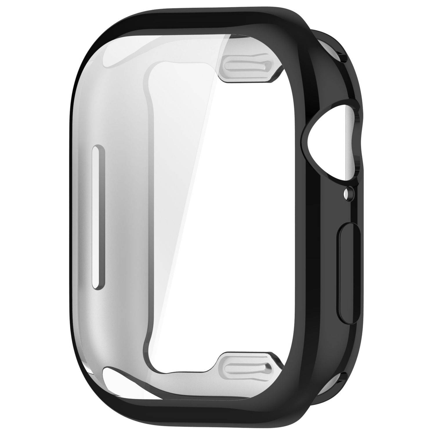 Für Apple Watch Series 10 46mm Full Cover Soft TPU All Inclusive Smart Case Schutz Hülle Schwarz