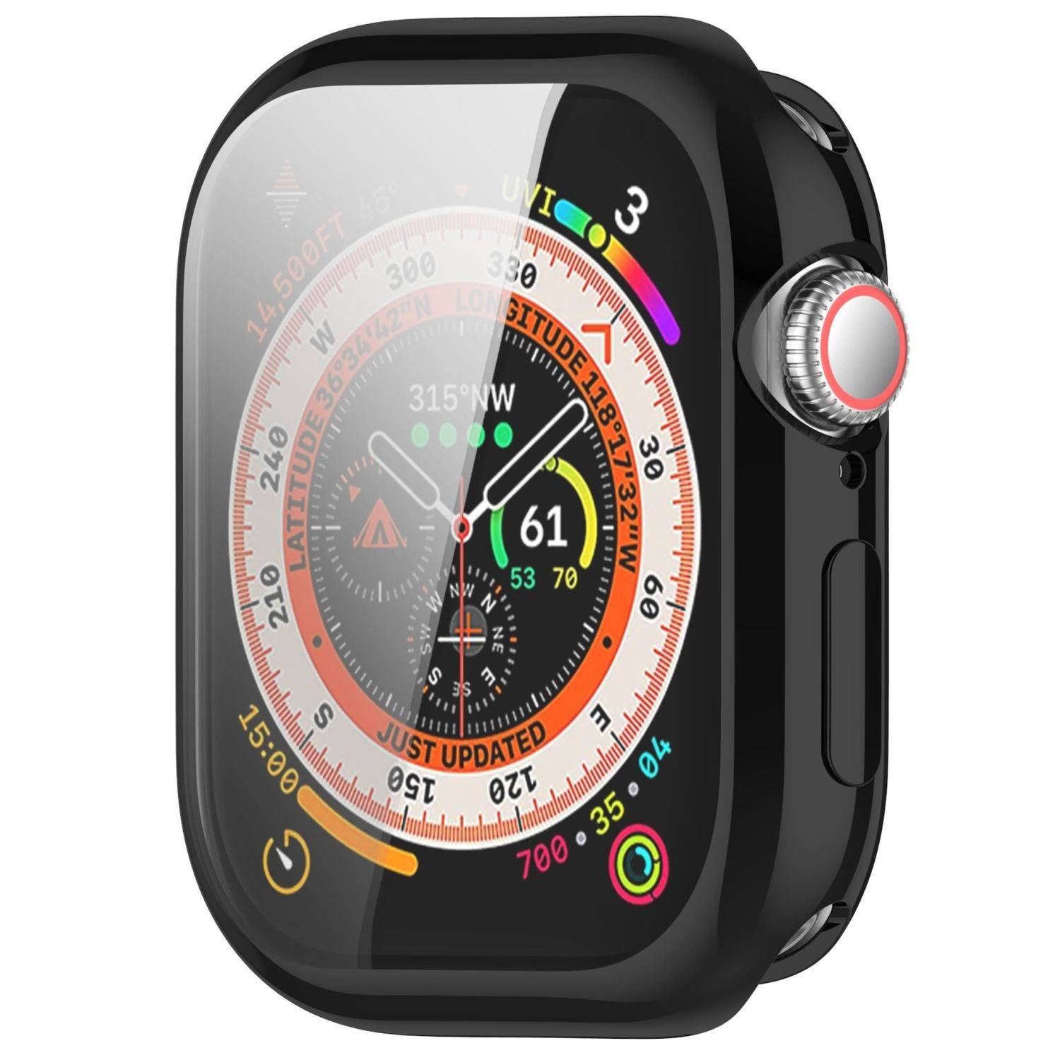 Für Apple Watch Series 10 46mm Full Cover Soft TPU All Inclusive Smart Case Schutz Hülle Schwarz