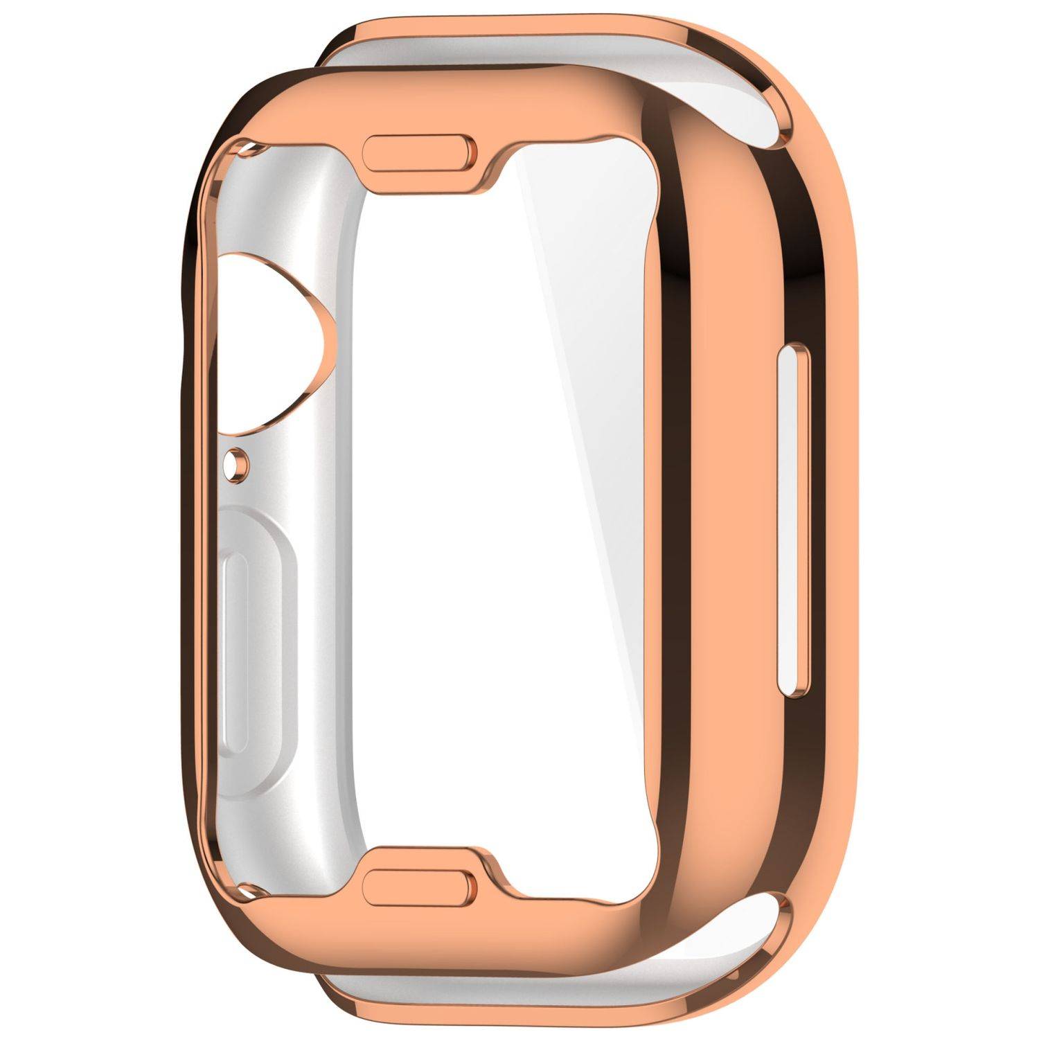 Für Apple Watch Series 10 46mm Full Cover Soft TPU All Inclusive Smart Case Schutz Hülle Rose Gold