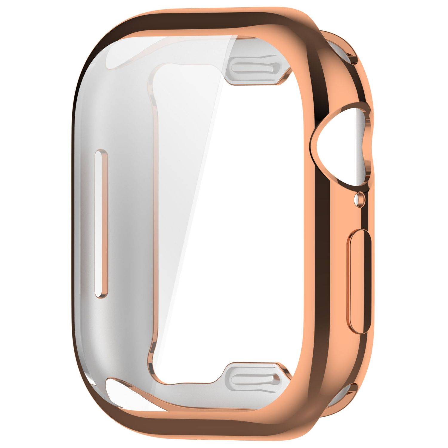 Für Apple Watch Series 10 46mm Full Cover Soft TPU All Inclusive Smart Case Schutz Hülle Rose Gold