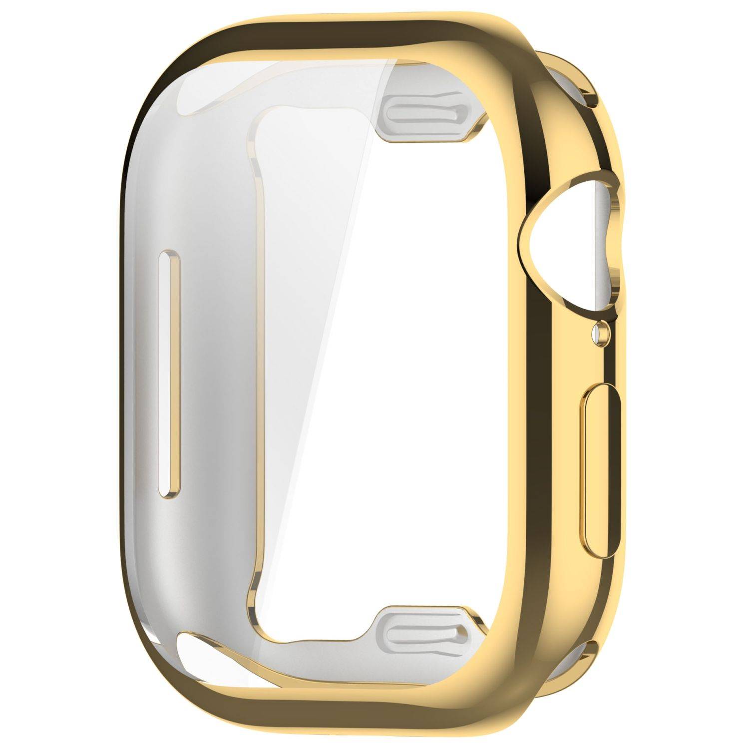 Für Apple Watch Series 10 42mm Full Cover Soft TPU All Inclusive Smart Case Schutz Hülle Gold