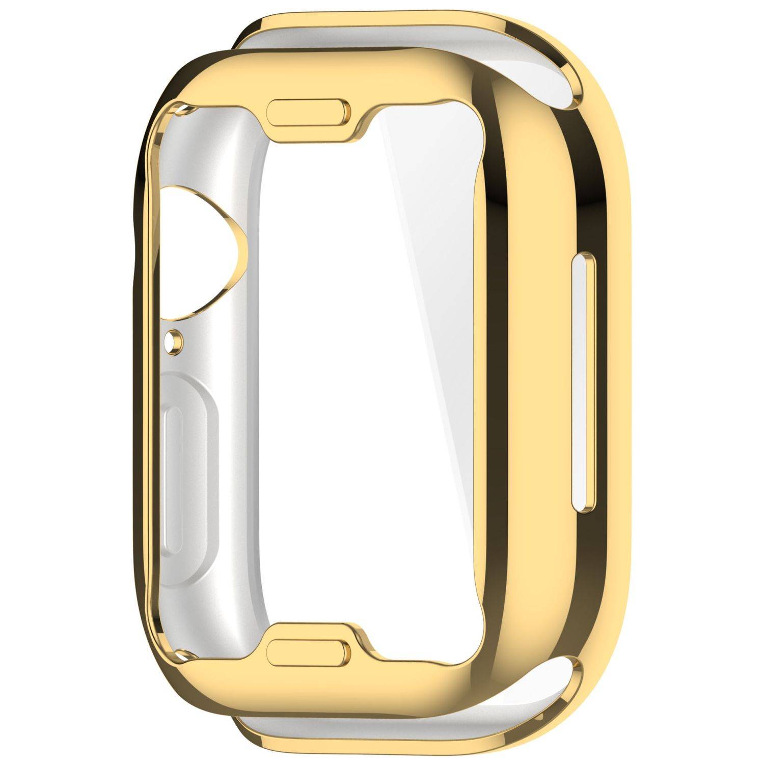 Für Apple Watch Series 10 42mm Full Cover Soft TPU All Inclusive Smart Case Schutz Hülle Gold