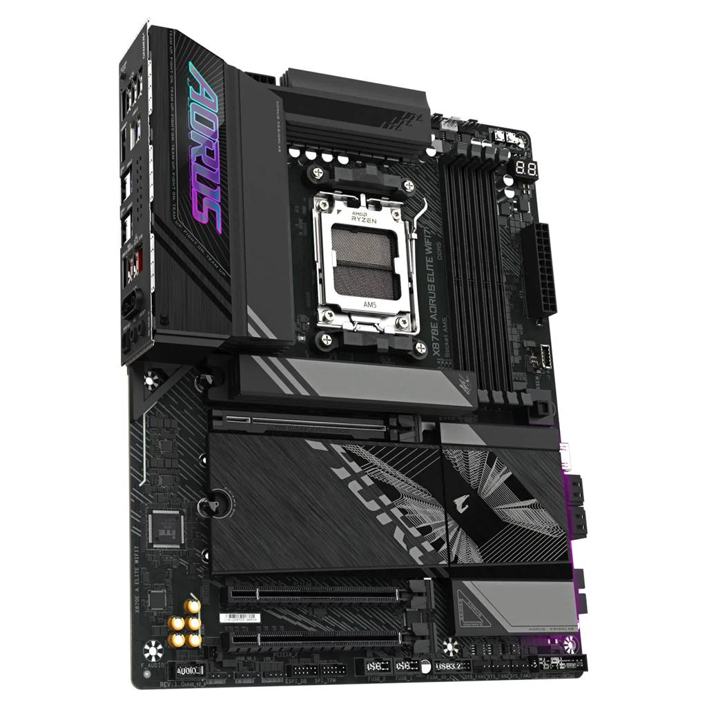 Gigabyte AORUS X870E ELITE WIFI7 - Motherboard - ATX - Socket AM5 - AMD X870E Chipsatz - USB-C 3.2 Gen 2x2, USB4, USB 3.2 Gen 1, USB 3.2 Gen 2