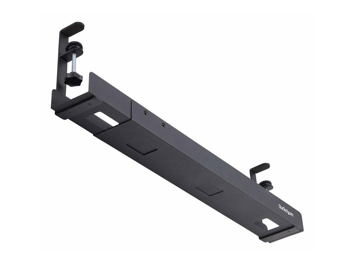 StarTech.com Under Desk Cable Management Tray, Clamp-on Installation