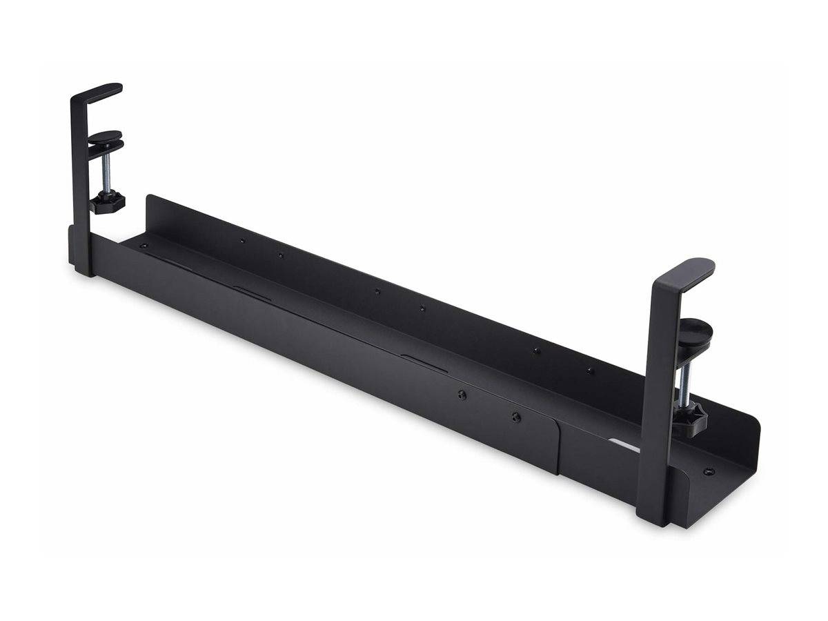 StarTech.com Under Desk Cable Management Tray, Clamp-on Installation