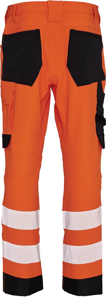 ELKA Visible Xtreme Recycelt Arbeitshosen Stretch Bundhose Wasserabweisend 282404R Größe: 58 Warnorange/Schwarz
