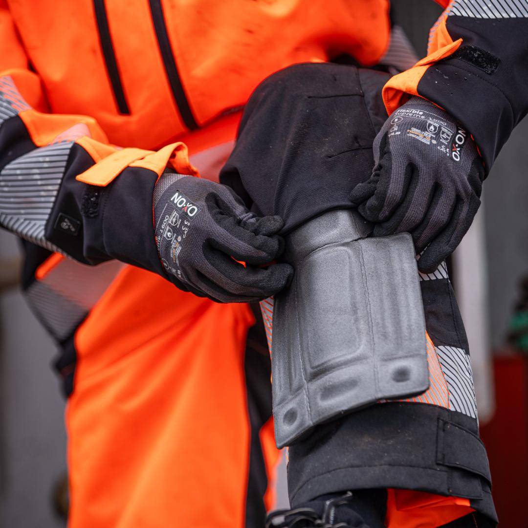 ELKA Visible Xtreme Recycelt Arbeitshosen Stretch Bundhose Wasserabweisend 282404R Größe: 62 Warnorange/Schwarz