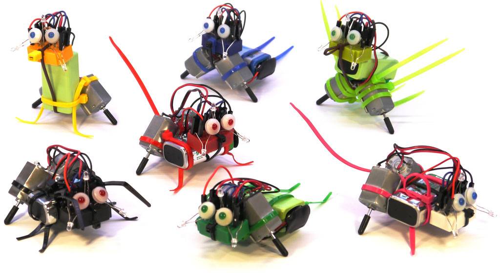 varikabi 7er-Set (7 Farben) - Roboter-Bausatz zum Stecken mit 12 Funktionen, Elektronik-Bausatz von VARIOBOT