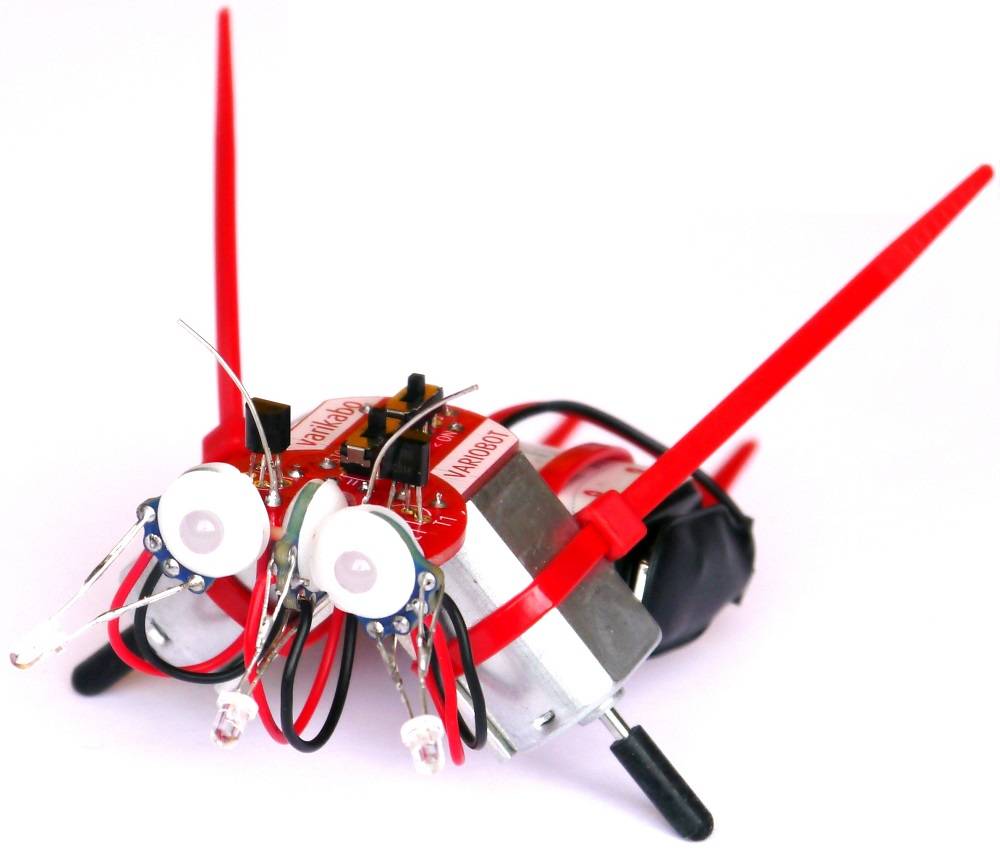 varikabo 10er-Set (10 Roboter) - Roboter-Bausatz zum Löten mit 12 Funktionen, Elektronik-Bausatz von VARIOBOT