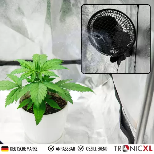 Premium Clip Ventilator oszillierend für Growbox Grow Grower Zelt Lüfter mit Stromkabel groß Zubehör Premium Clip Ventilator oszillierend für Growbox Grow Grower Zelt Lüfter mit Stromkabel groß Zubehör