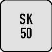 Anzugsbolzen ISO 7388-3 Form AD SK50 m.Bohr.TECWERK