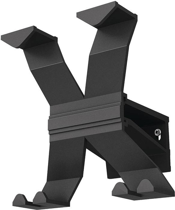 Wandgarderobe Alu.4HakenLänge 170mm tiefschwarz