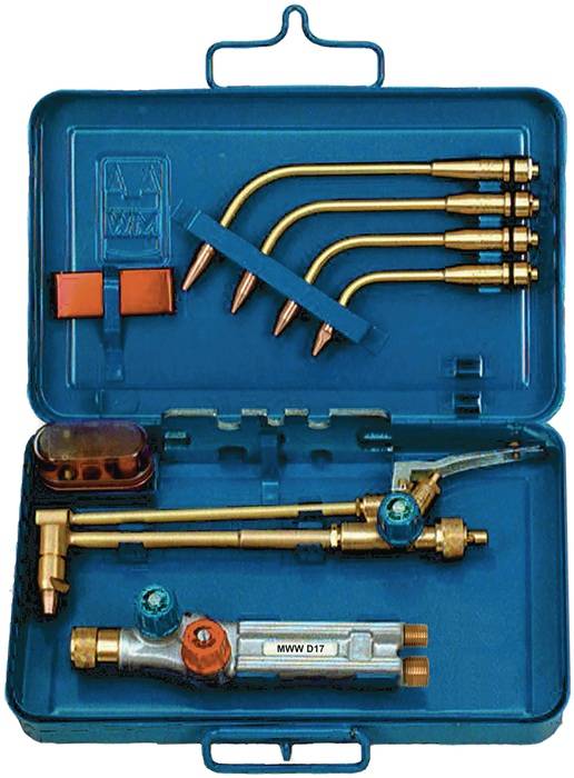 Schweiß- u.Schneidgarnitur D17 4 Schweißeinsätze 0,5-6mm Schneidb.5-60mm